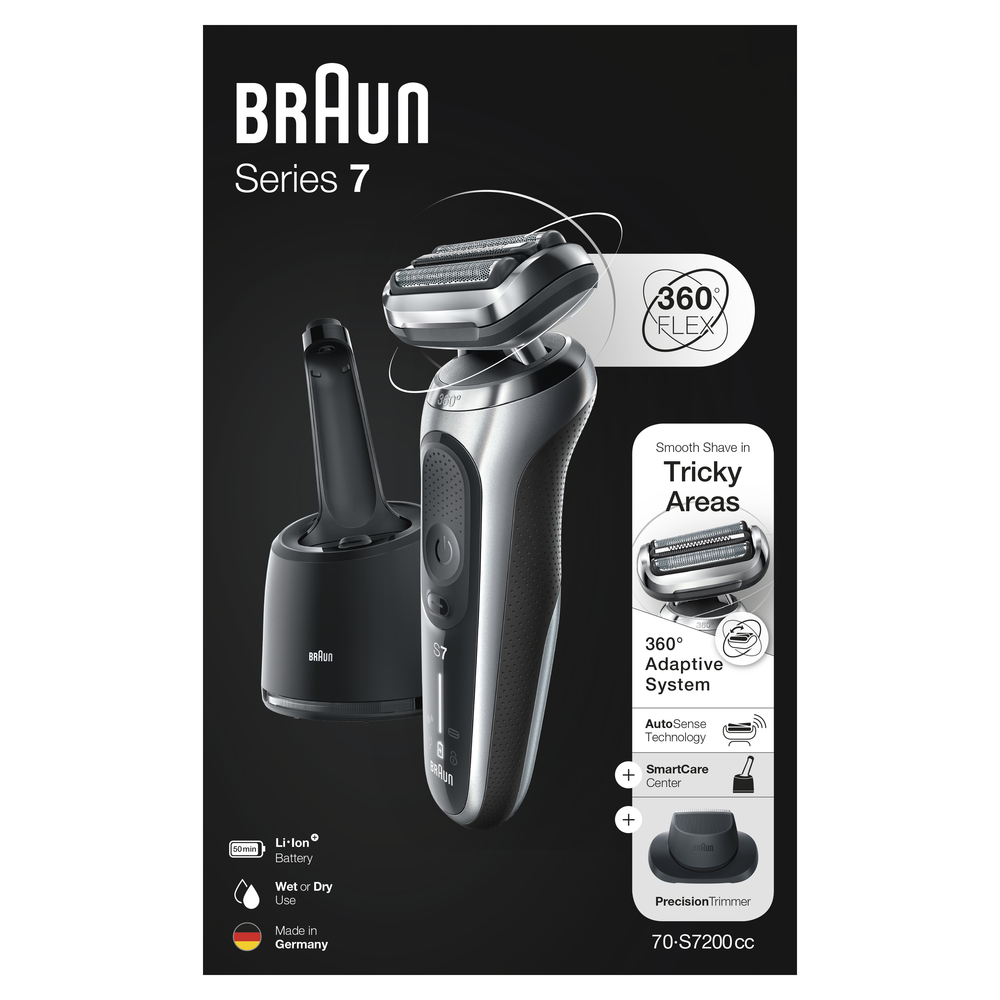 BRAUN Rasierer Series 7 70-S7200C Rasierer (Akkubetrieb, Schwarz)