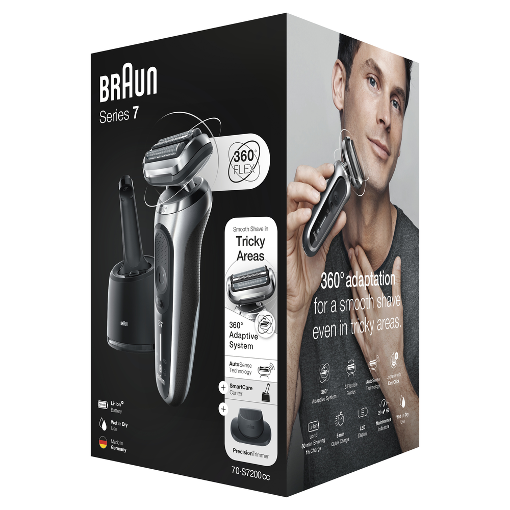 BRAUN Rasierer Series 7 70-S7200C Rasierer (Akkubetrieb, Schwarz)