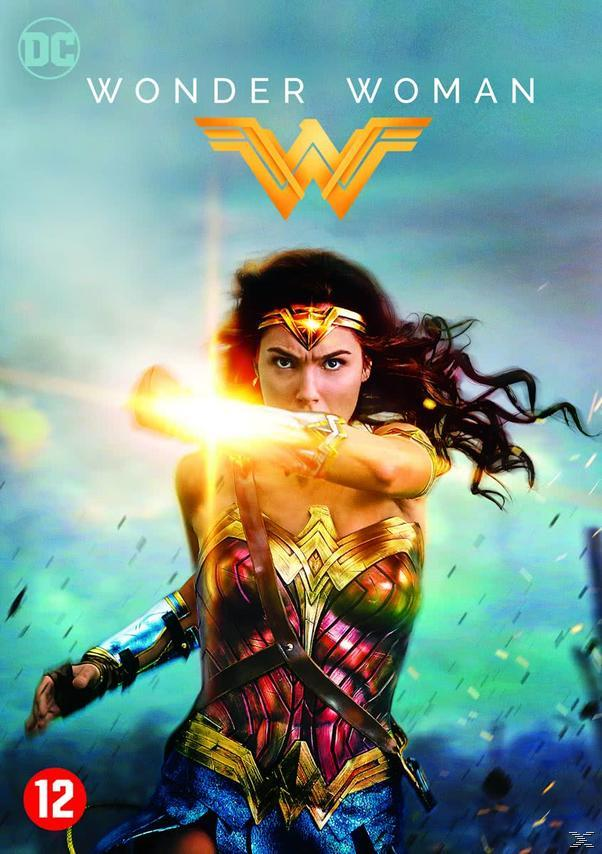 Afbeelding van Wonder Woman. Ze draagt gouden bepantsering en houdt een gloeiend object vast. Het logo en de beoordeling zijn zichtbaar.