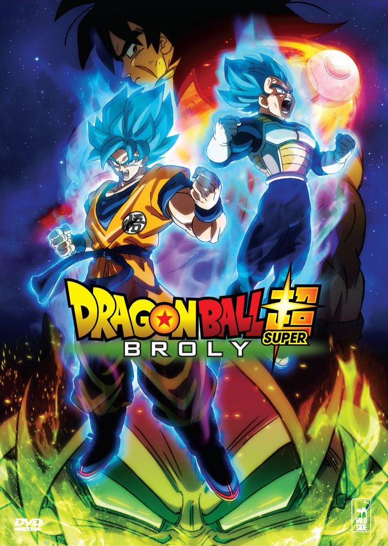 Affiche de film : Personnages animés aux cheveux bleus, se battant sur fond bleu.