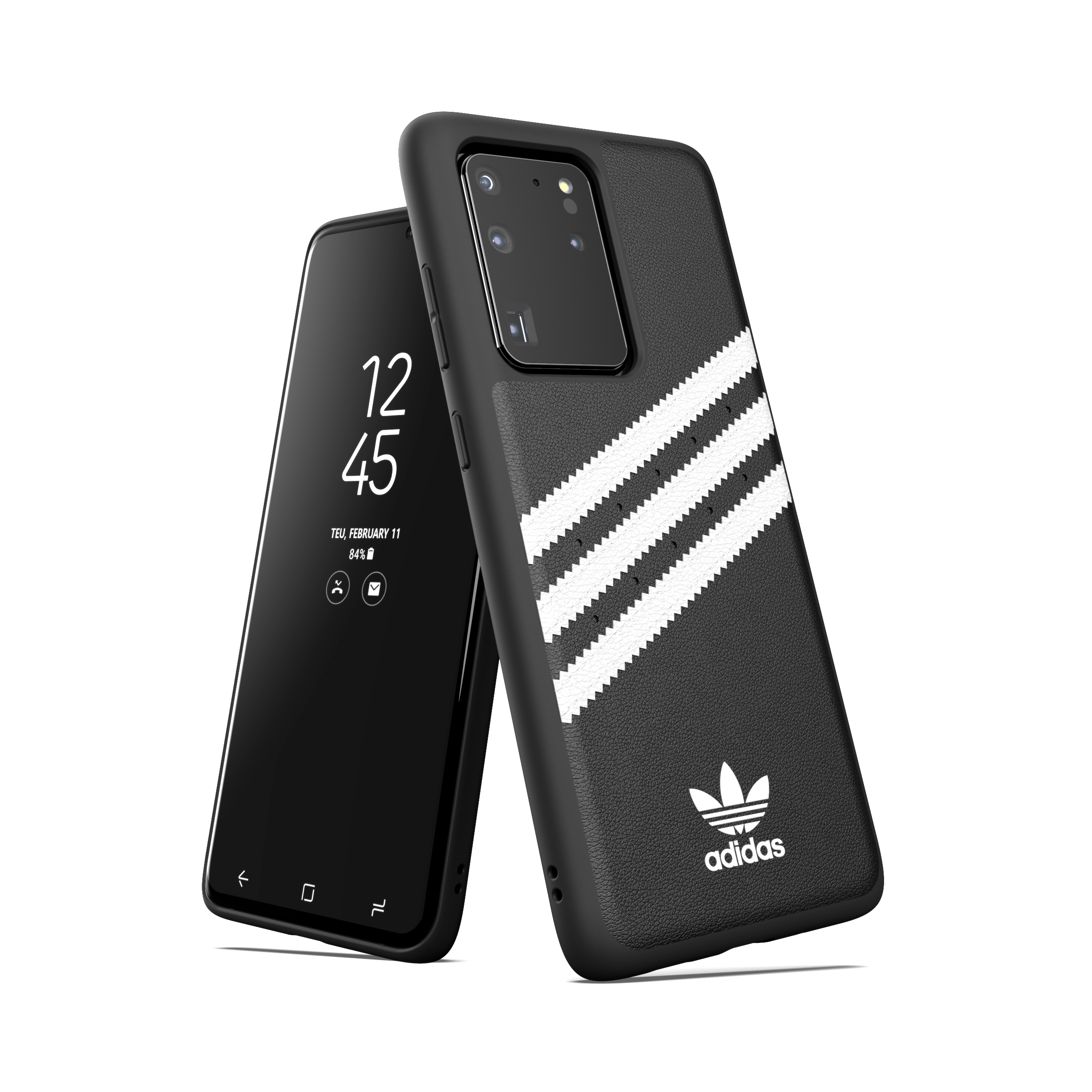 ADIDAS ORIGINALS OR Moulded Case, Backcover, Samsung, Galaxy S20 Ultra, Schwarz/Weiß