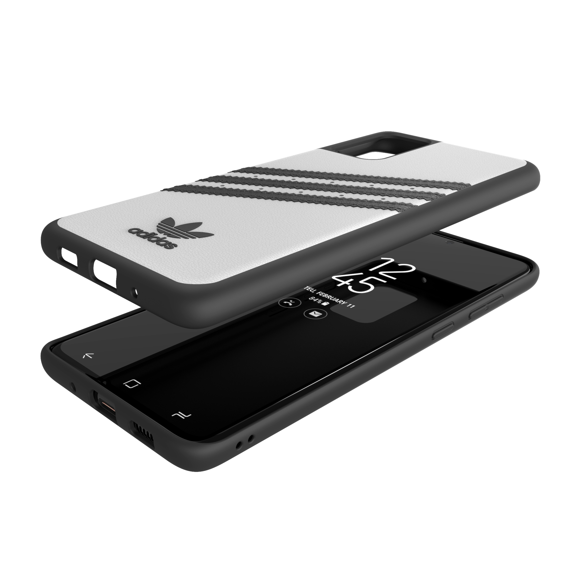 ADIDAS ORIGINALS OR Moulded Case, Backcover, Samsung, Galaxy S20, Weiß/Schwarz