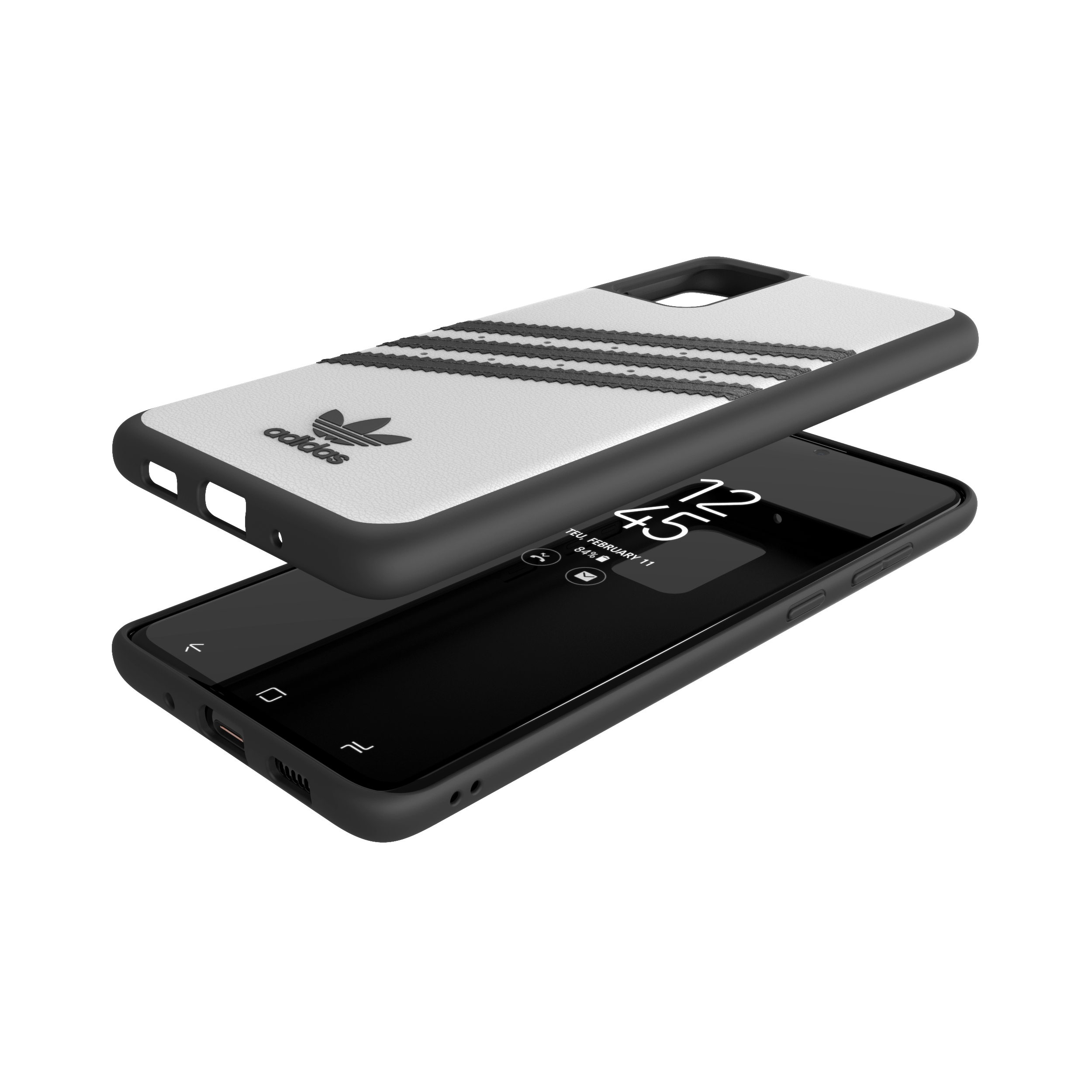 ADIDAS ORIGINALS OR Moulded Case, Backcover, Samsung, Galaxy S20+, Weiß/Schwarz