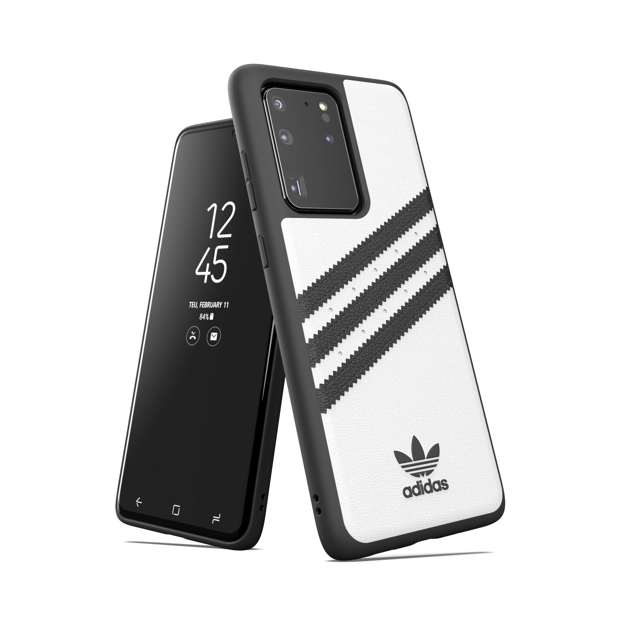 ADIDAS ORIGINALS OR Moulded Case, Backcover, Samsung, Galaxy S20 Ultra, Weiß/Schwarz