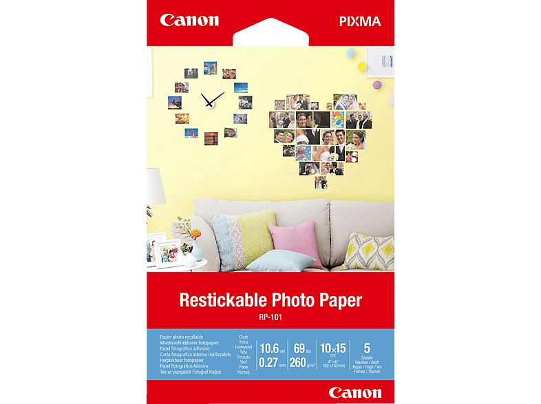 CANON RP-101 Aufklebe Fotopapier 100x150 mm 5 Blatt