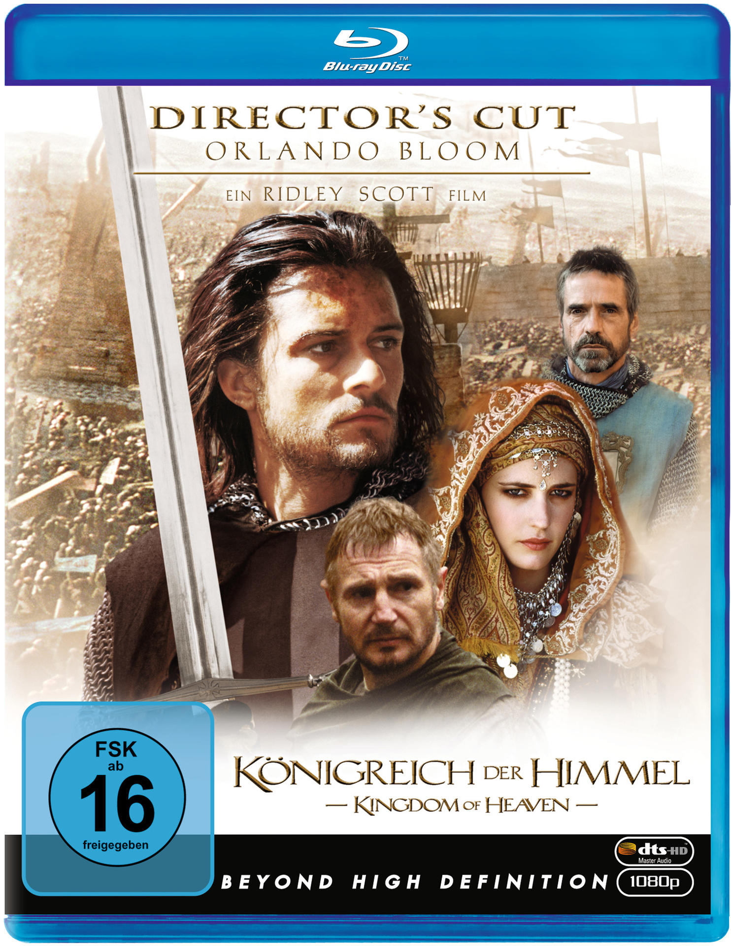 Königreich der Himmel Blu-ray-Hülle, Director's Cut, mit Orlando Bloom auf dem Cover.