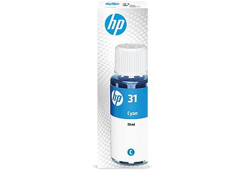Botella de tinta - HP 31, Cian, 1VU26AE