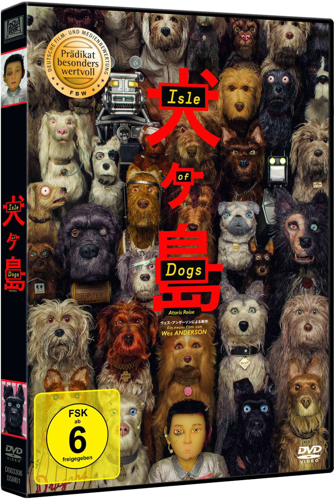 Film-DVD-Cover mit vielen Hunden und Text.