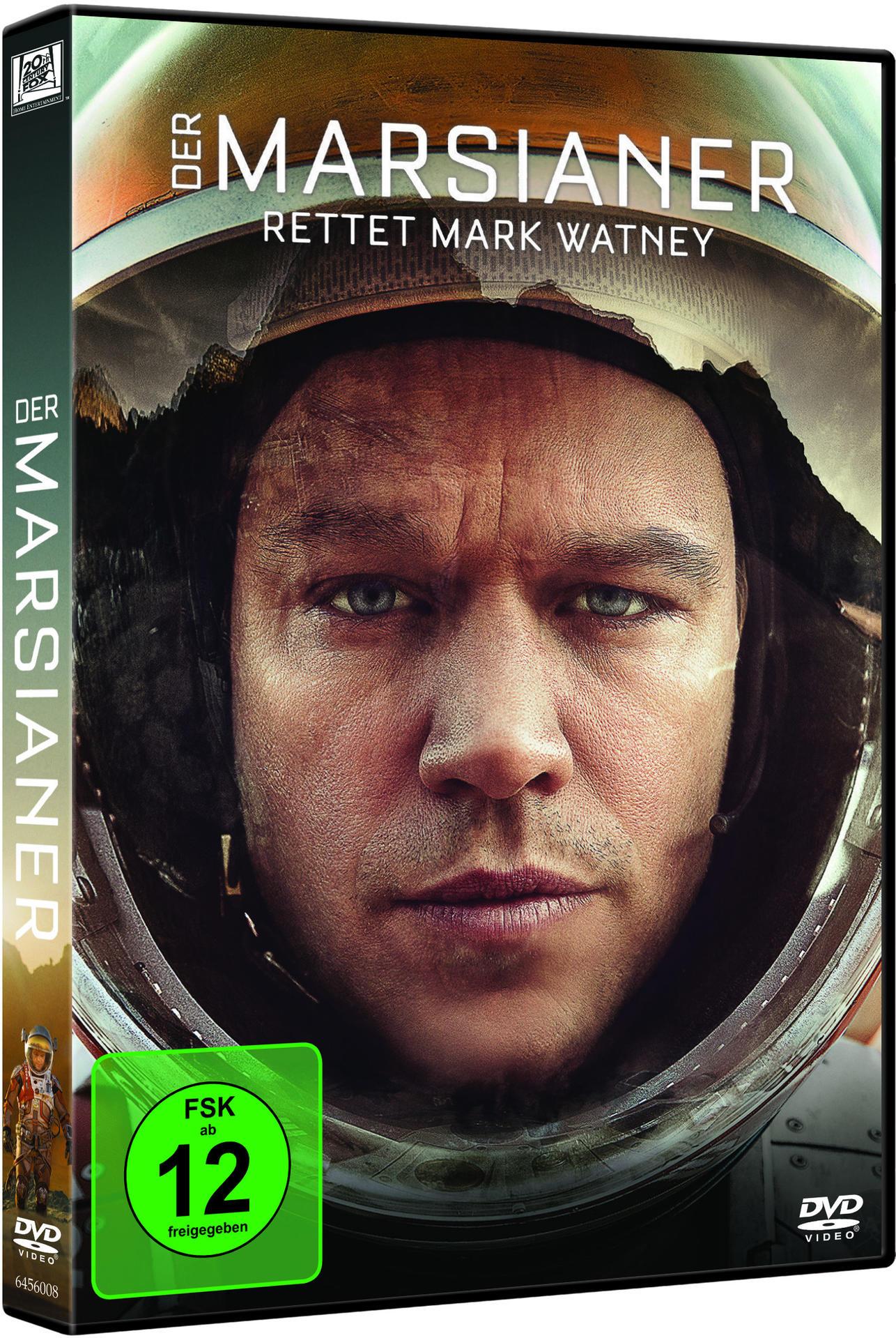 Eine DVD-Hülle mit Matt Damons Gesicht in einem Weltraumhelm.