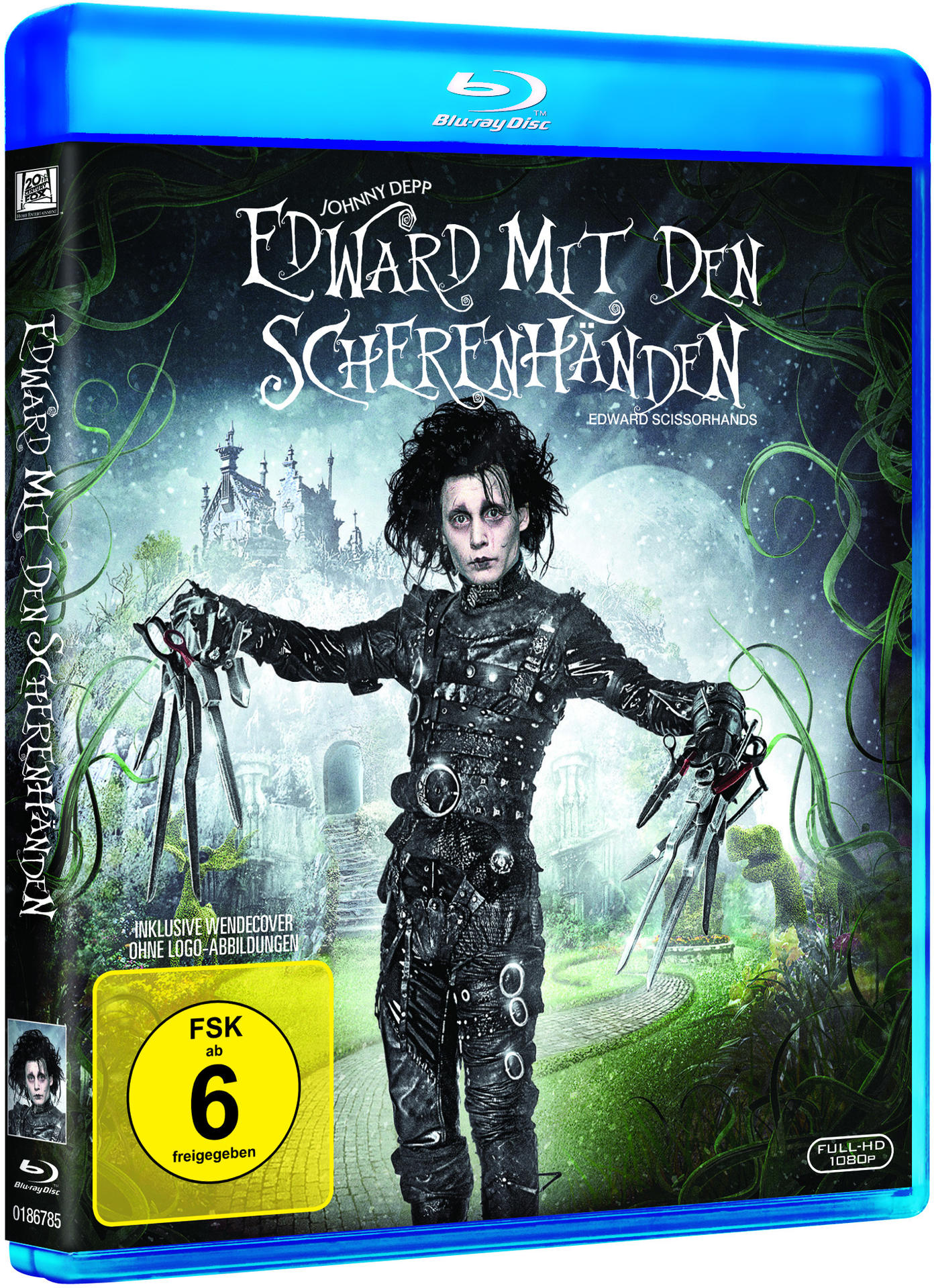 Blu-ray-Boxset des Films 'Edward mit den Scherenhänden'. Das Cover zeigt Edward mit Scherenhänden.