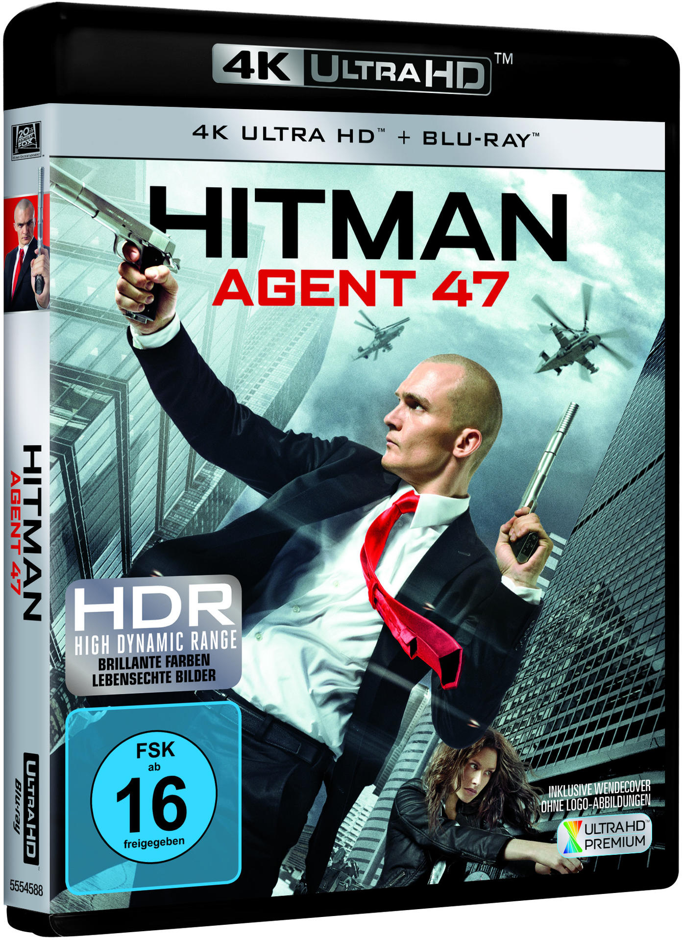 4K Ultra HD Filmcover mit einem Mann, der Waffen hält.