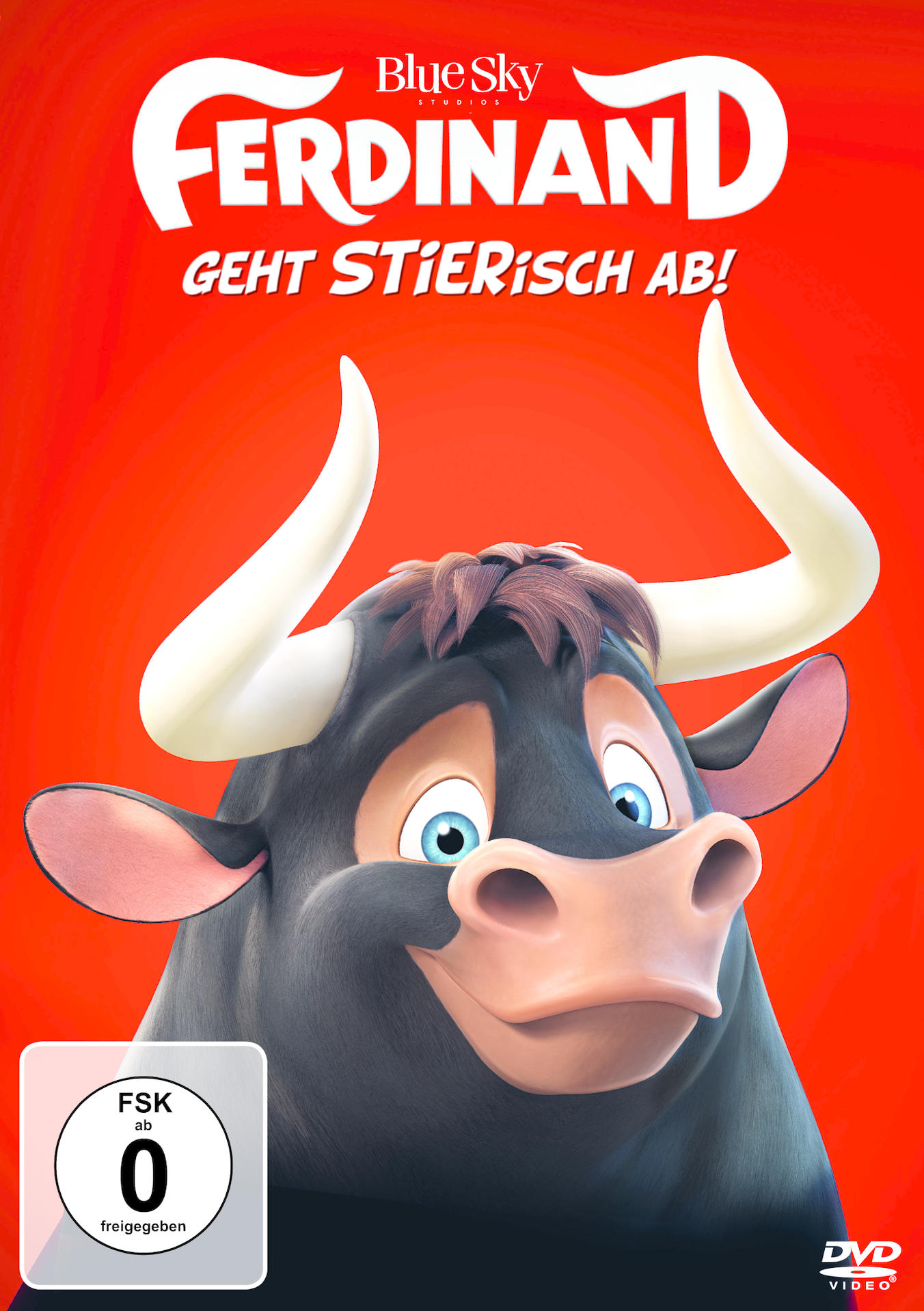 Zeichentrickfilmplakat: Cartoon-Bulle mit Text auf rotem Hintergrund.