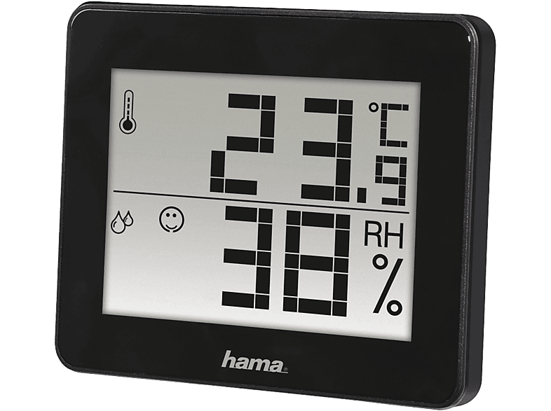 HAMA TH-130 Hő és páratartalom mérő, fekete (186361)