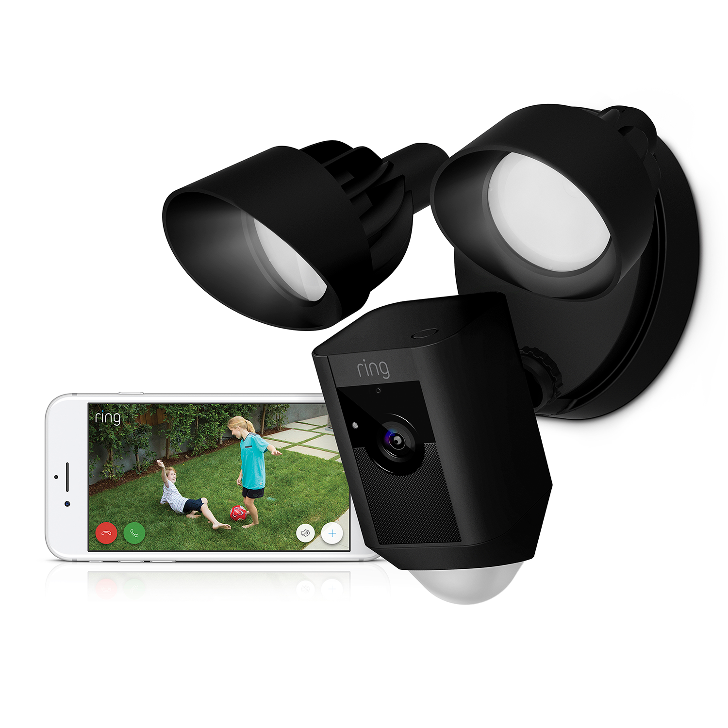 RING Floodlight Cam Zwart