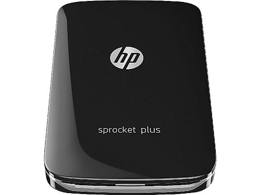 Impresora fotográfica - HP Sprocket Plus, Bluetooth, ZINK, Impresión sin tinta, Compacta, Negro