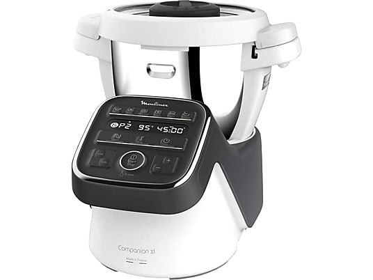 MOULINEX Companion XL HF80C8CH - Robot de cuisine avec fonction cuisson (Gris/Blanc)