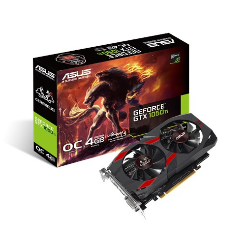 ASUS GeForce® GTX 1050 Ti Cerberus OC 4GB (90YV0A74-M0NA00) (NVIDIA, Grafikkarte)