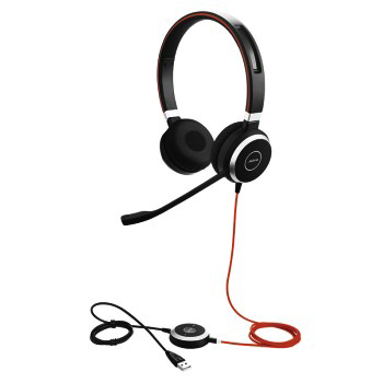 JABRA PC-HS Evolve 40 UC Stereo SW, On-ear Headset Schwarz