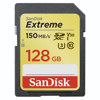 SANDISK Extreme®, SDXC Speicherkarte, 128 GB, 150 MB/s