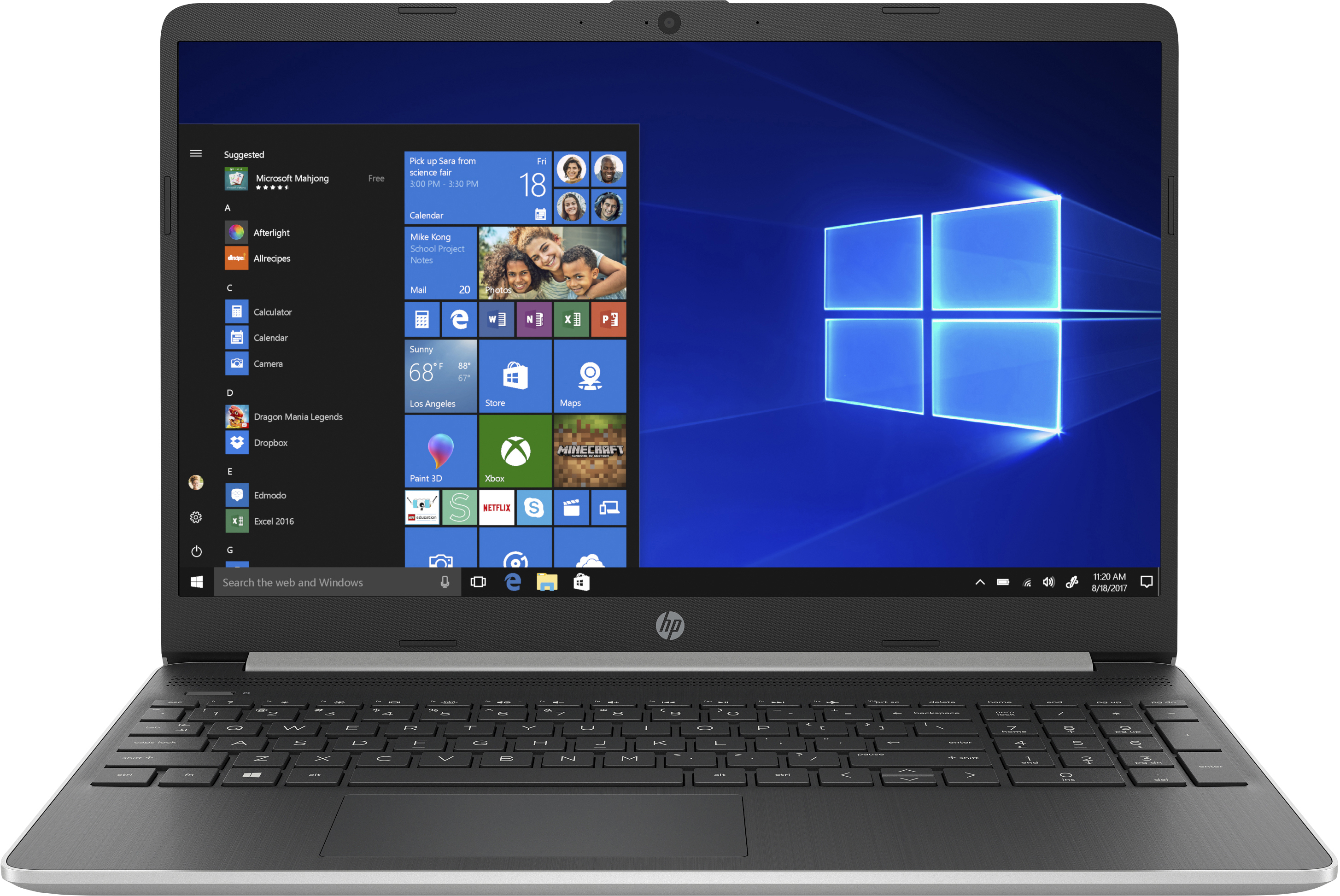HP 15s-fq0310ng - 15,6 Zoll - Intel® Core™ i3 i3-7020U - 8 GB - 256 GB - Intel® HD 620 - Windows 10 Home S-Modus (32 Bit)
