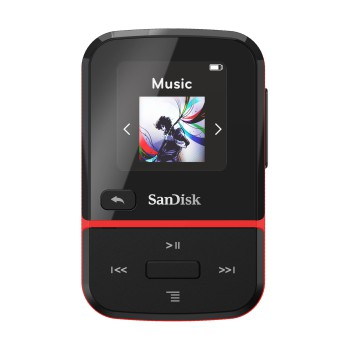 SANDISK Clip Sport Go MP3 Player (16 GB, Rot)