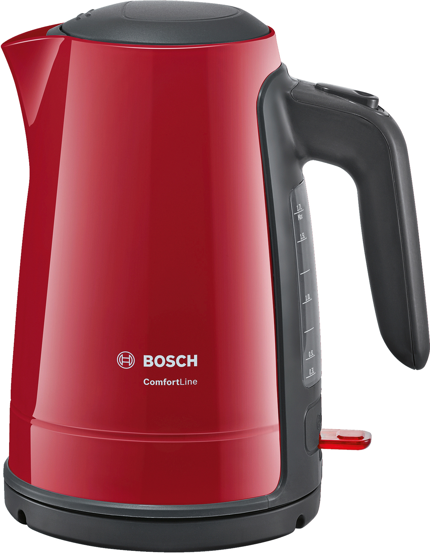 BOSCH TWK6A014 ComfortLine Wasserkocher, Rot/Anthrazit