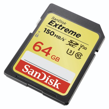 SANDISK Extreme®, SDXC Speicherkarte, 64 GB, 150 MB/s