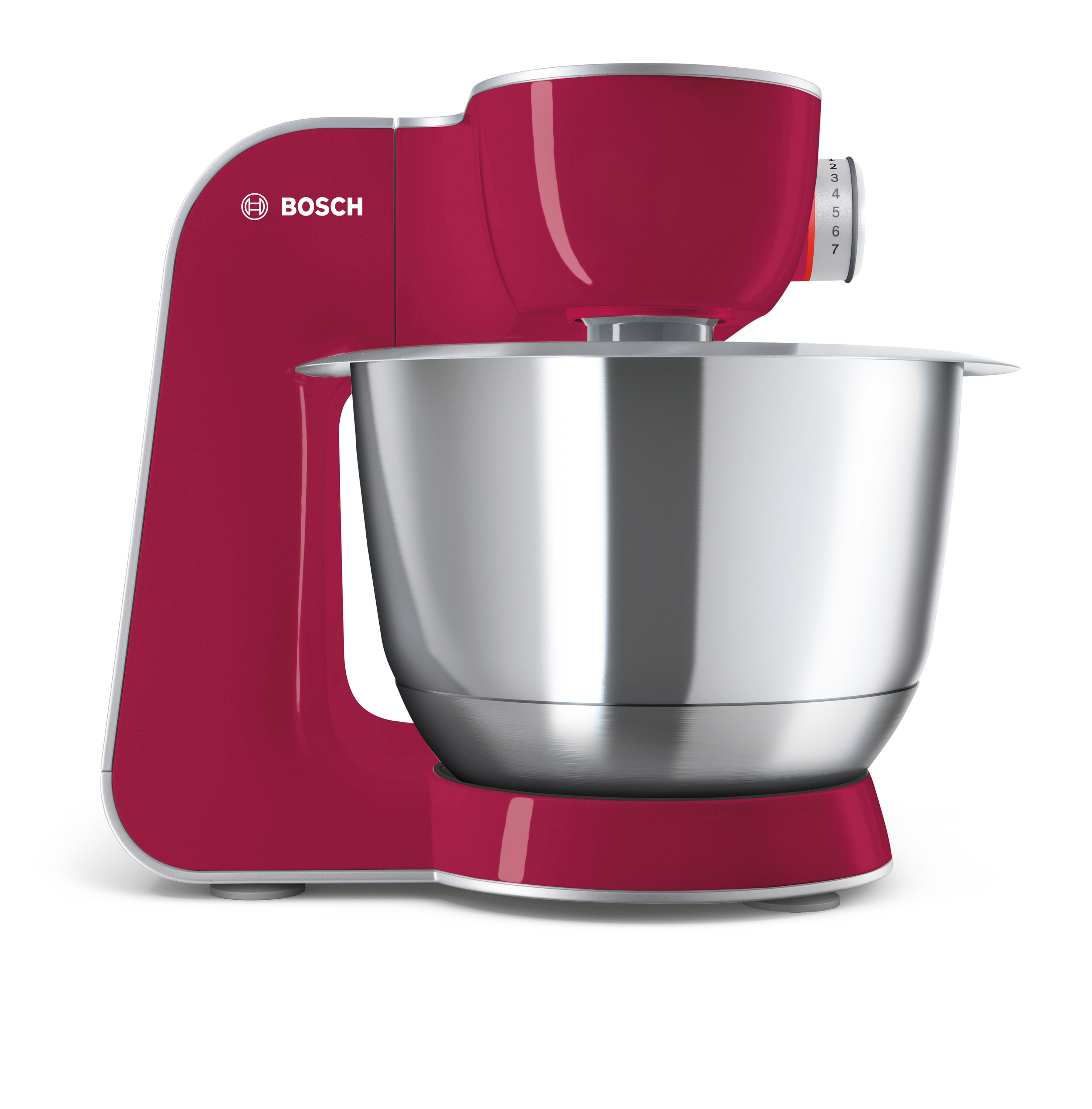 BOSCH MUM58420 CreationLine Küchenmaschine Red Diamond (Rührschüsselkapazität: 3,9 l, 1000 Watt)