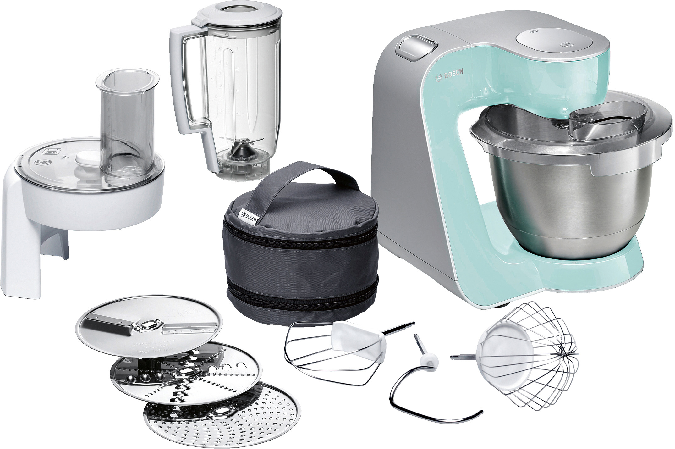 BOSCH MUM58020 CreationLine Küchenmaschine Türkis (Rührschüsselkapazität: 3,9 l, 1000 Watt)