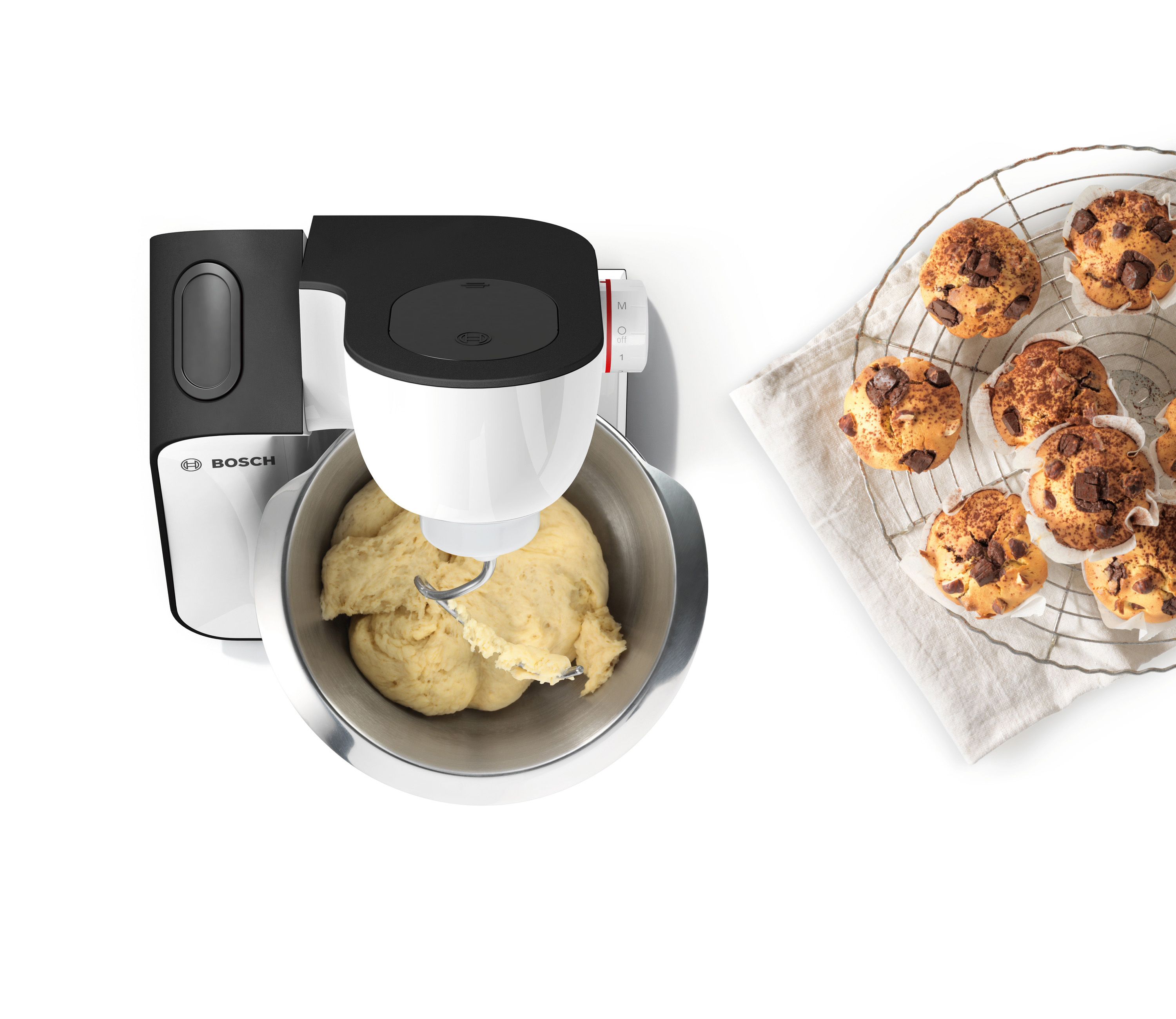 BOSCH MUM50E32DE Küchenmaschine Weiß (Rührschüsselkapazität: 3,9 l, 800 Watt)