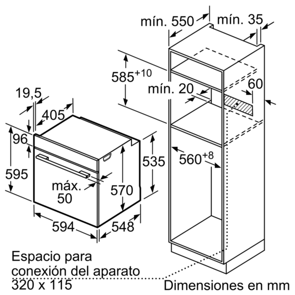 Horno Vapor Combinado 60Cm - Balay 3HA5888A1, 3600 W, 50-60 Hz,Gris Antracita