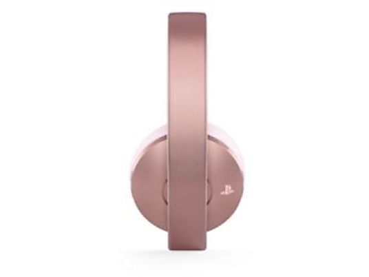 Auriculares gaming - Sony Rose Gold Wireless Headset, Inalámbricos, Sonido 7.1, Oro rosa