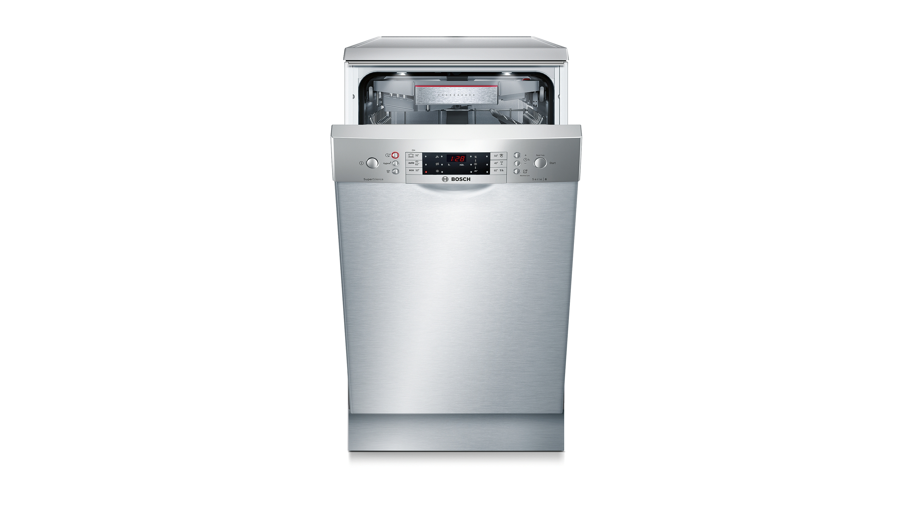 Lavavajillas - Bosch SPS66TI00E, 2400 W, 50; 60 Hz, A++, Acero inoxidable cromo pintado