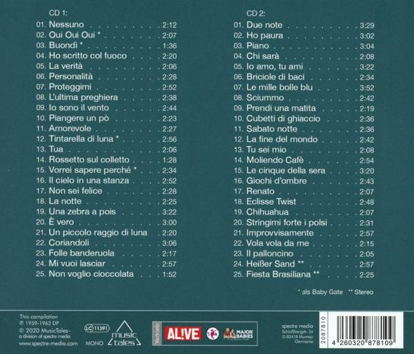 CD-Rückseite mit einer Liste von Songs.