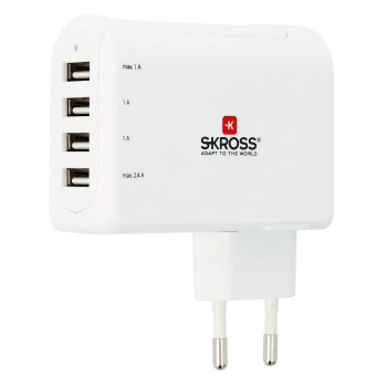 Charger 4-Port USB SKROSS USB NA746 Weiß Charger Euro