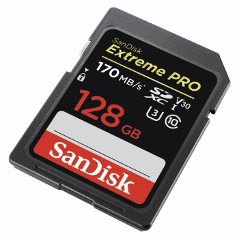 SANDISK Extreme PRO®, SDXC Speicherkarte, 128 GB, 170 MB/s