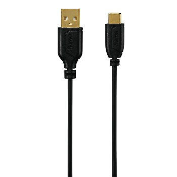 HAMA Flexi-Slim USB-C-Kabel, Schwarz