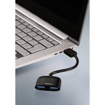 HAMA Mobil 2-fach, USB 3.0 Hub, Schwarz