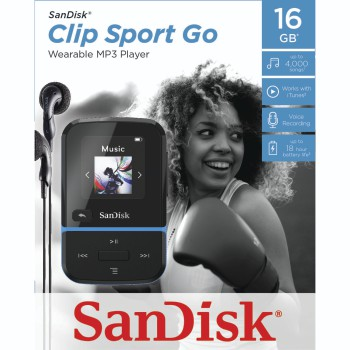 SANDISK Clip Sport Go MP3 Player (16 GB, Blau)
