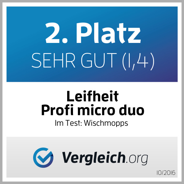 Das Bild ist ein blau-weißes Auszeichnungszertifikat mit Text.