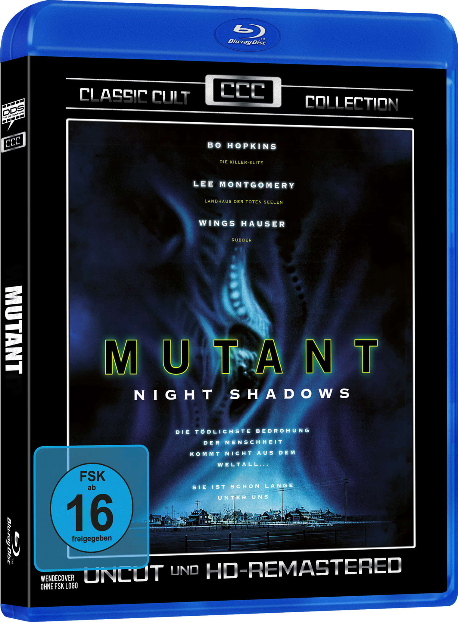 Blu-ray-Disc-Hülle mit dem Titel 'Mutant', einem Filmplakat und der Altersfreigabe '16'.