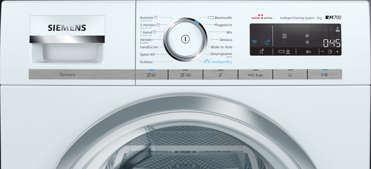 SIEMENS WT7HXK80CH - Asciugatrice (9 kg, Bianco)