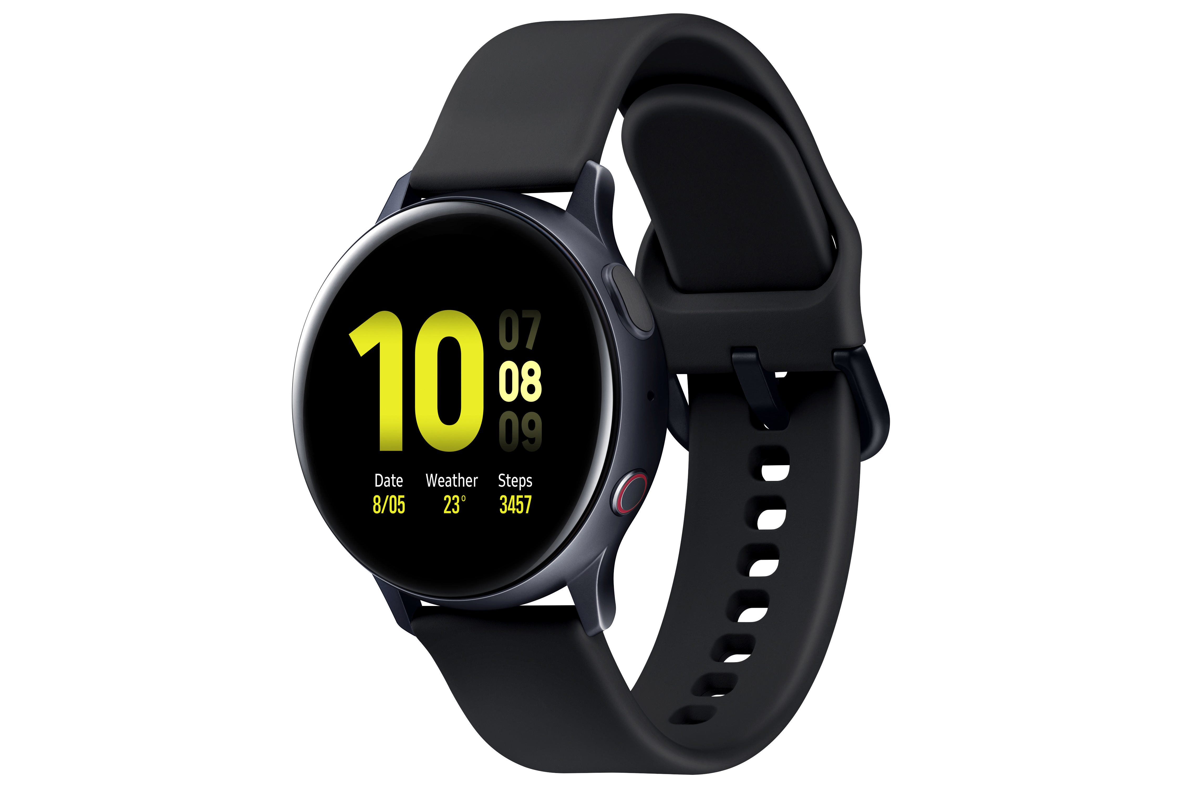 SAMSUNG Galaxy Watch Active2 40 mm LTE Smartwatch Aluminium Fluorkautschuk-Armband, S/M, Aqua Black 