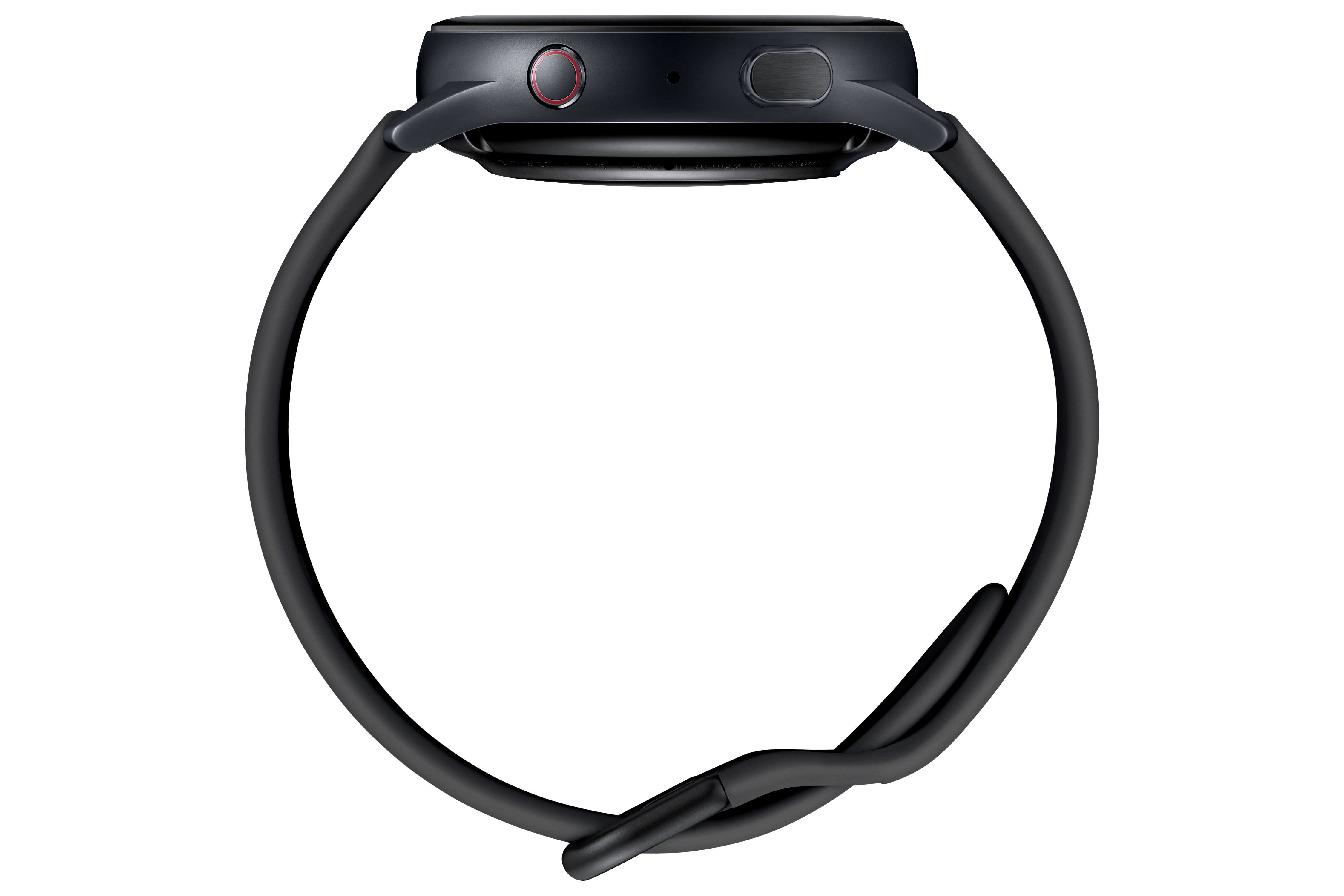 SAMSUNG Galaxy Watch Active2 40 mm LTE Smartwatch Aluminium Fluorkautschuk-Armband, S/M, Aqua Black 
