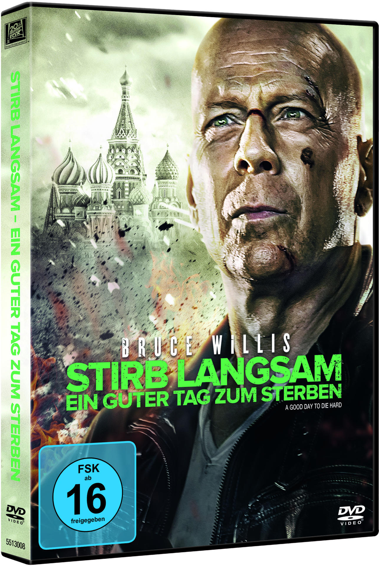Ein DVD-Cover des Films 'Stirb Langsam - Ein guter Tag zum Sterben' mit Bruce Willis.