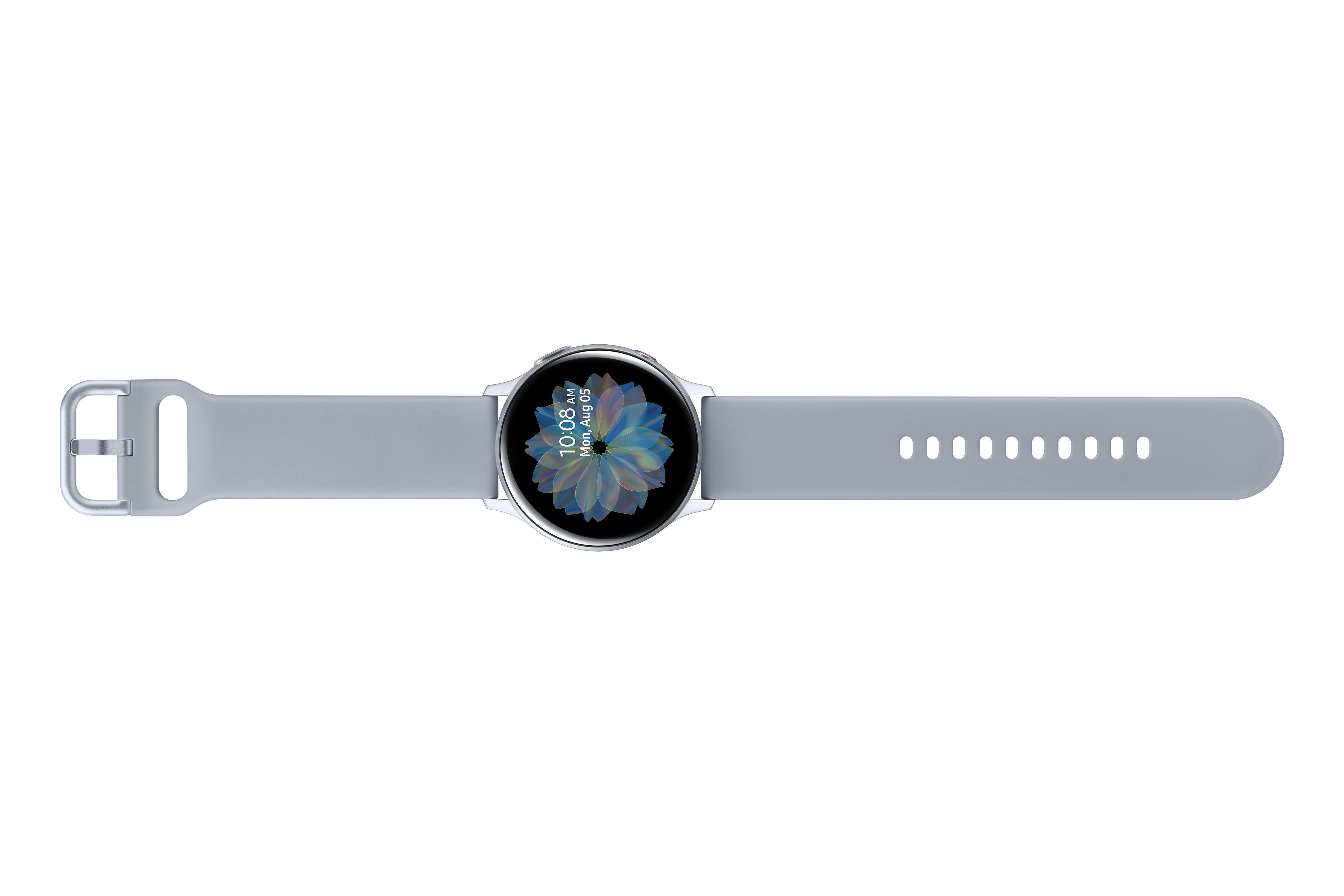 SAMSUNG Galaxy Watch Active2 40 mm LTE Smartwatch Aluminium Fluorkautschuk-Armband, S/M, Cloud Silver