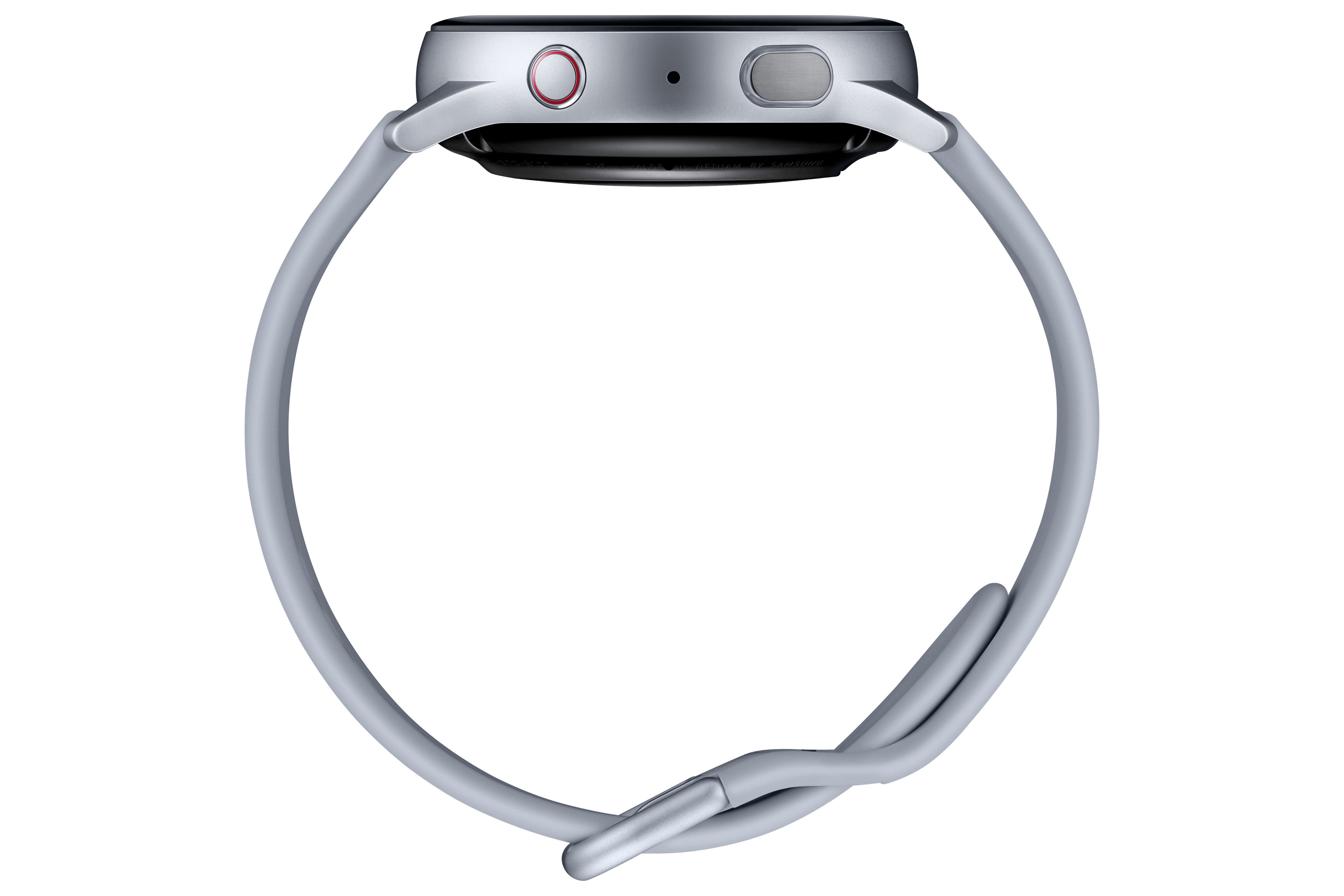 SAMSUNG Galaxy Watch Active2 40 mm LTE Smartwatch Aluminium Fluorkautschuk-Armband, S/M, Cloud Silver