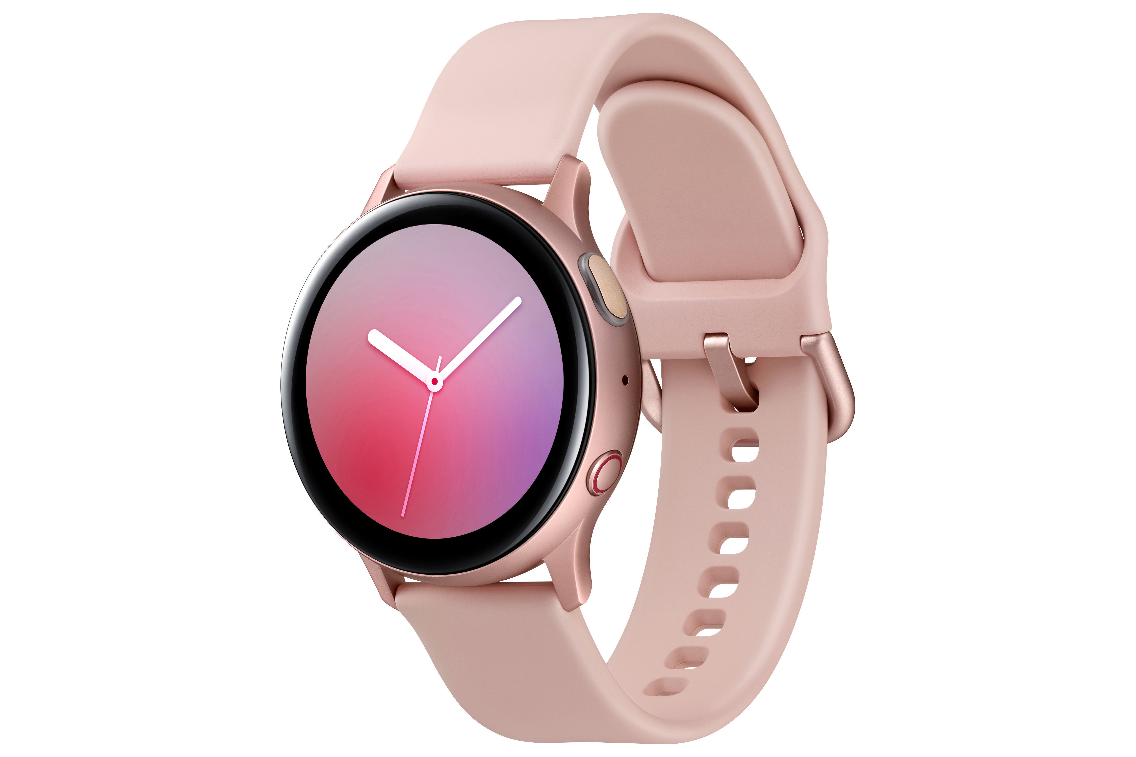 SAMSUNG Galaxy Watch Active2 40 mm LTE Smartwatch Aluminium Fluorkautschuk-Armband, S/M, Pink Gold