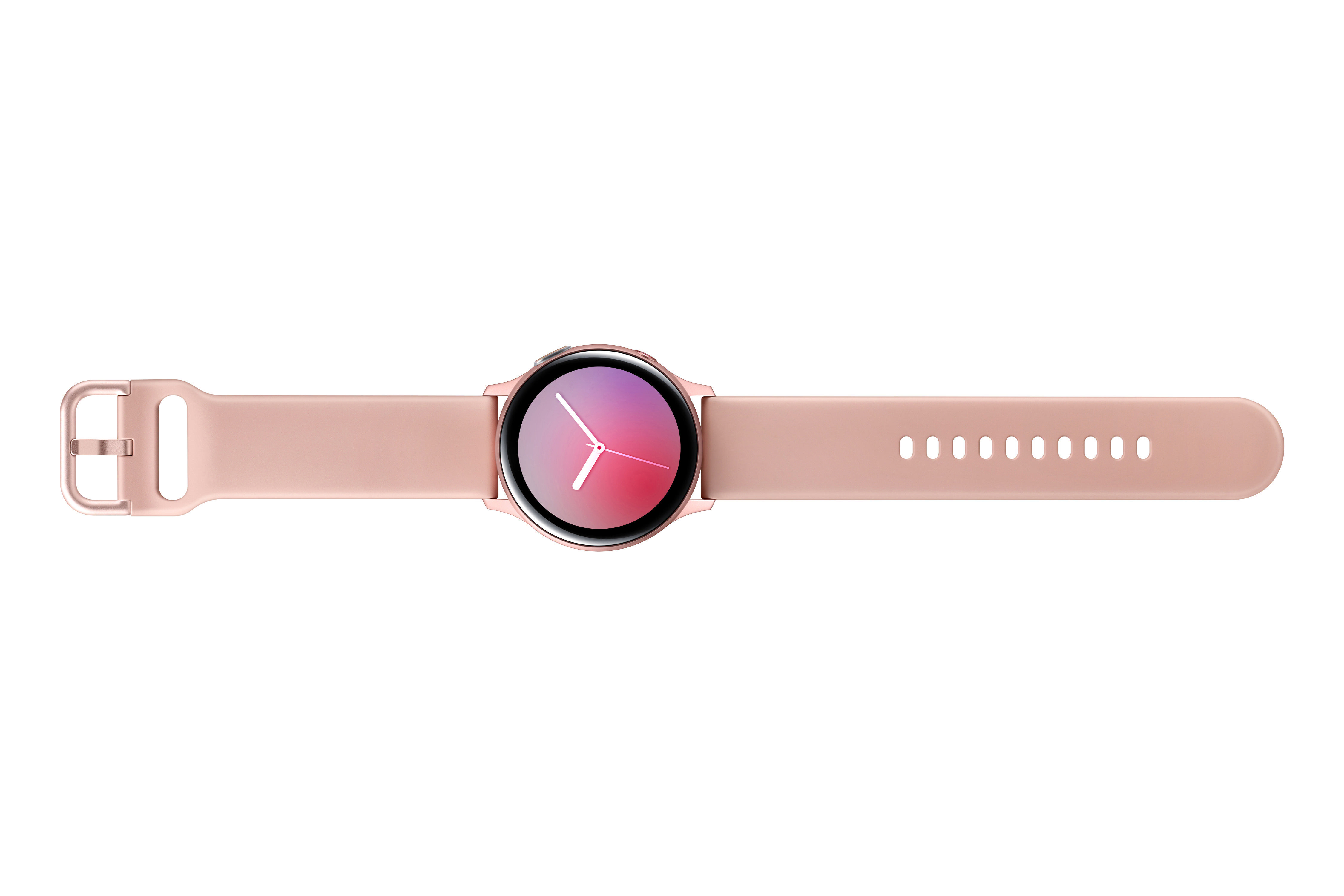 SAMSUNG Galaxy Watch Active2 40 mm LTE Smartwatch Aluminium Fluorkautschuk-Armband, S/M, Pink Gold