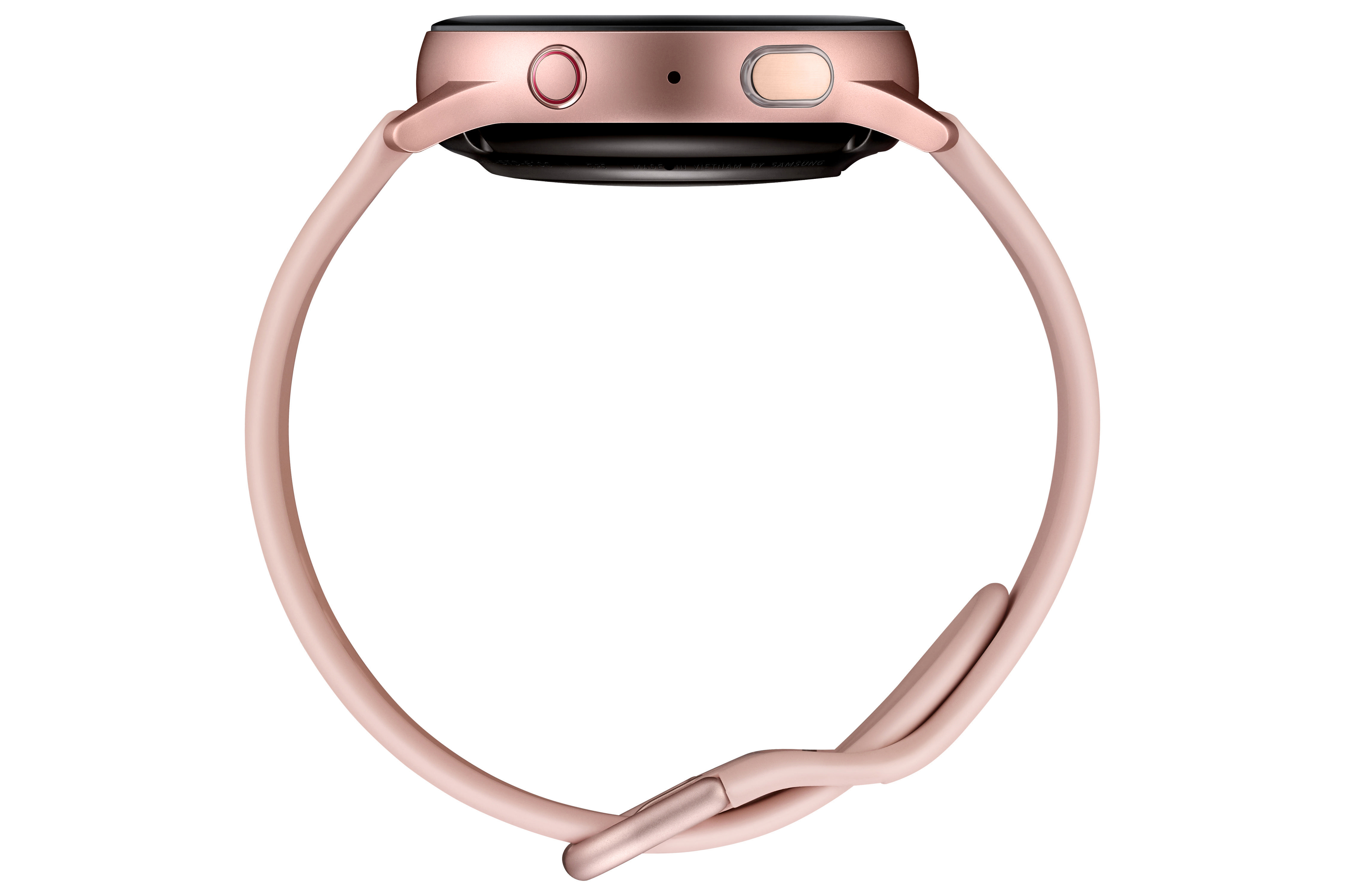 SAMSUNG Galaxy Watch Active2 40 mm LTE Smartwatch Aluminium Fluorkautschuk-Armband, S/M, Pink Gold